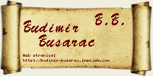 Budimir Busarac vizit kartica